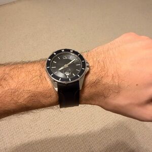 Calvin Klein Black and Silver Men's Watch